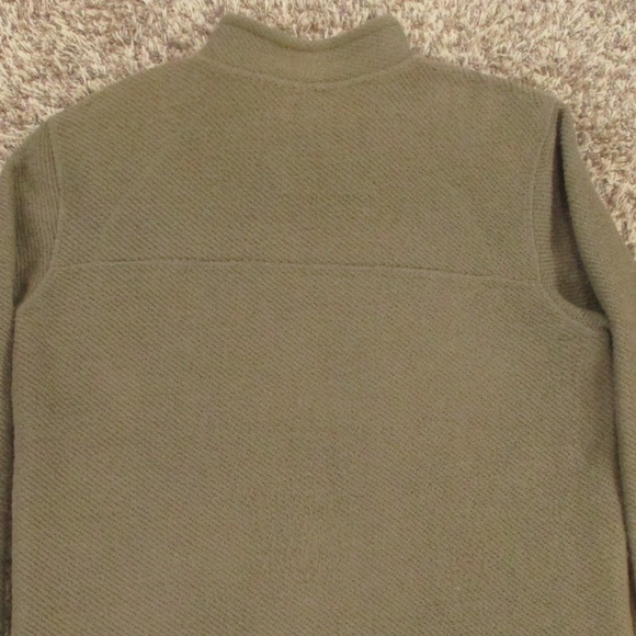 Weird Fish Sweater Men's XL Green Waffle Knit Sherpa Heavyweight Full Zip Jacket - Picture 4 of 9